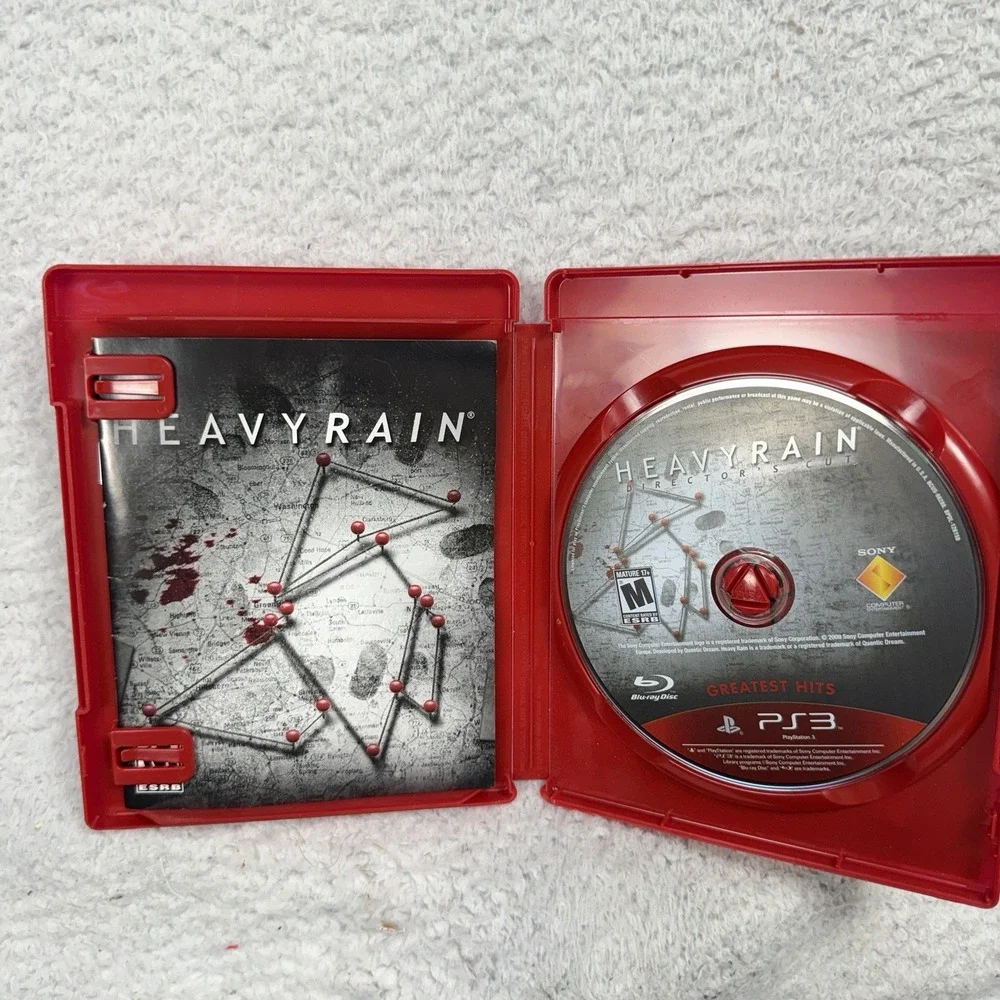 Heavy Rain PS3 Game (Sony PlayStation 3) Complete w/ Manual Tested Working Great